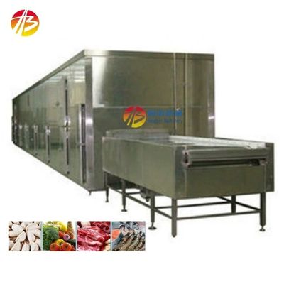 식품 공장 냉동 시스템 2000mm 벨트 너비와 성능의 IQF 터널 냉동기
