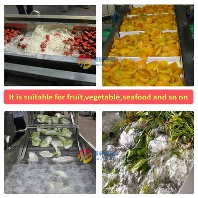 산업용 식품 채소 세탁기 용량 600kg 및 공기 거품 시스템