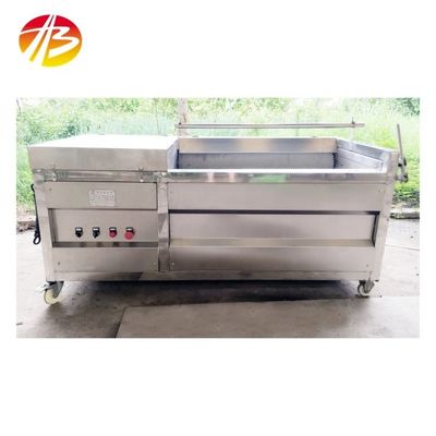 산업용 롤러 브러쉬 진저 땅콩 감자 토마토 양파 세척기 1.5kw 전력