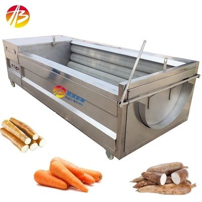 산업용 롤러 브러쉬 진저 땅콩 감자 토마토 양파 세척기 1.5kw 전력