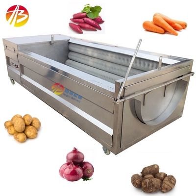 상업식품 채소 브러시 타입 2.2kw 전력 세탁 및 껍질 벗기 기계